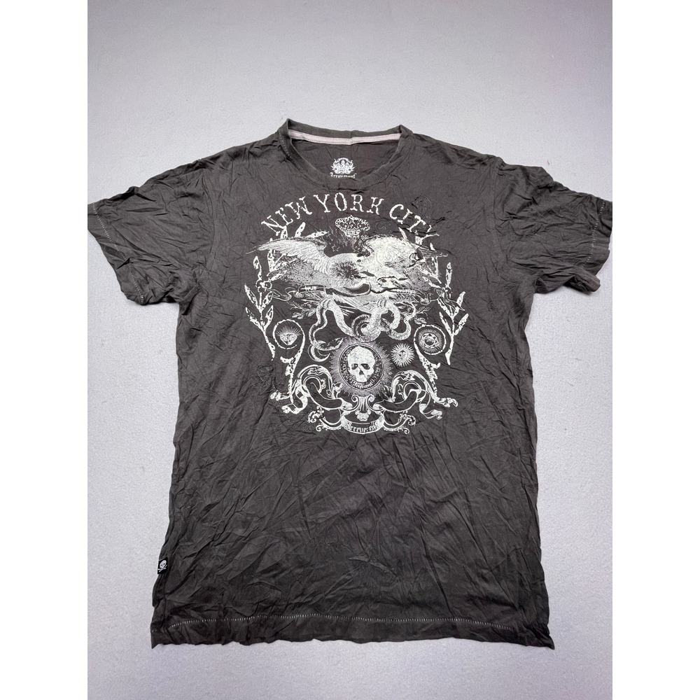 Irreverent T-Shirt 100% Cotton Charcoal Gray Graphic L Mens